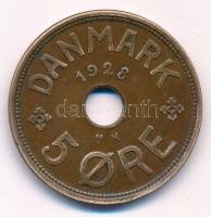Dánia 1928. 5ö Br T:1- kis ph. Denmark 1928. 5 Öre Br C:AU small edge error Krause KM#828.2