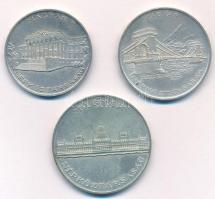 1956. 10Ft + 20Ft + 25Ft Ag "10 éves a Forint" T:1- 
Adamo EM4, EM5, EM6