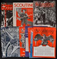 1935-1940 Scouting 9 száma: 1935. dec., 1936. jan., oct., 1937. jul, szept., 1940. feb., máj., szept., oct. Angol nyelven. Változó állapotban.