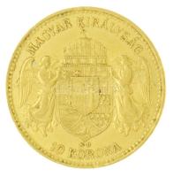 1909KB 10K Au "Ferenc József" (3,39g/0.900) T:2,2- ph.   Hungary 1909KB 10 Korona Au "...