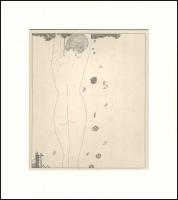 Kozma Lajos (1884-1948): Sziromhullás. Cinkográfia, papír, jelzett a cinkográfián, paszpartuban, 19,5×16,5 cm