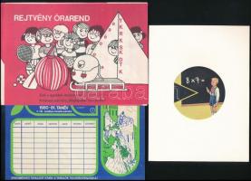 6 db könyvjelző és órarend