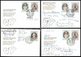 1988 A rendszerváttás előtti első Szent Jobb országjárás alkalmából kiadott FDC-k 13 db, alkalmi bél...