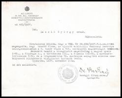 1932-1938 5 db Újpesten kiállított okmány (középiskolai felvételi jegy, nyugta, stb.)