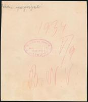 1934 József főherceg a Budapesti Nemzetközi Vásáron, fotó, hátul pecséttel jelzett, 15x17 cm