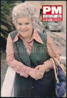 Tolnay Klári és Dajka Margit sznművészek saját kezű aláírásai őket ábrázoló újság kivágásokon