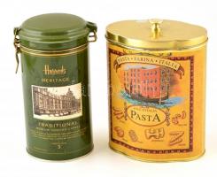 Vintage stílusú kávés és tésztás fém doboz 19 cm