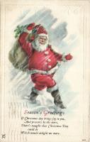 Santa Claus Embossed Litho