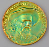 Zsolnay mércés patika edény 500 g-ig, Zsolnay Városszépító és Városvédő emlékérem. d: 10 cm Jelzette...