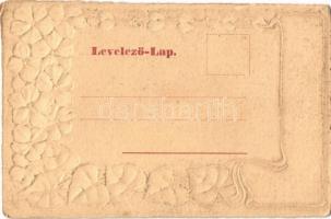 Pécs, Magyar Nemzeti Színház. Art Nouveau Emb. litho golden frame (EK)