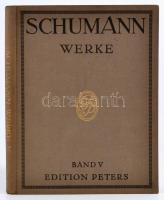 Robert Schumann Werke für Klavier zu 2 Händen. Band V. (Szonáták, versenyművek..stb.) Leipzig, én., C. F. Peters. Egészvászon-kötésben, német nyelven, 2+843-1071 p.