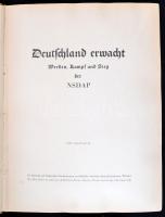 1933 Deutschland erwacht gyűjtőalbum Hitler hatalomra kerülésének történetét ábrázoló cigarettacímké...