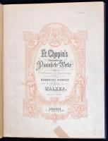 Fr. Chopins Sämmtliche Pianoforte-Werke. Walzer. (14 keringő.) Leipzig,én., C. F. Peters. Német nyelven. Félvászon-kötésben, 76 p.