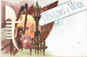 Wien, Vienna, Bécs; Venedig / Venezia / Venice. Art Nouveau, litho