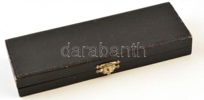 Szecessziós ezüst sajt szervírozókés és villa 19 cm, eredeti díszdobozában, jelzett. 83 g