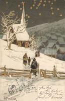 Christmas Embossed  Litho