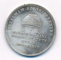Osztrák-Magyar Monarchia / Bécs 1867A "Ferenc József koronázása Budán" Ag zseton. "I ...