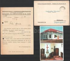 1902-1959 7 db postai irat (pl. Magyar Postaüzemi Szabványok Gyűjteménye) és 1 db képeslap