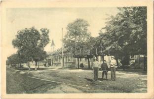 1929 Bezdán, Besdan, Bezdan (Zombor, Sombor); Fő utca, templom. J. Gasz kiadása / main street, church (EK)