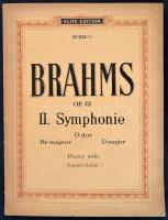 Johannes Brahms: II. Symphonie. D-dur. Op. 73. Piano Solo. Leipzig, én., N. Simrock. Kiadói papírkötésben, 43 p.