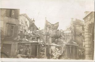 Udine, WWI destruction, house ruins. photo