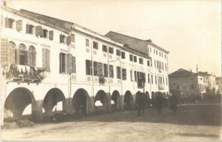 Motta di Livenza, WWI military era, soldiers on the street. photo