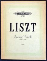 Franz Liszt: Sonate H moll für Klavier zu 2 Händen. Leipzig, én., C. F. Peters. Kiadói papírkötésben, kissé szakadt borítóval, 35 p.