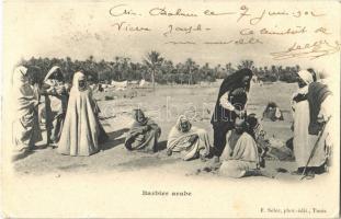 1902 Barbier arabe / Arab barber, Tunisian folklore (small tear)