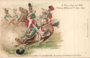 Bavarian soldiers of 1804 Litho