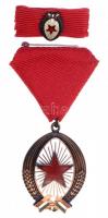 1985. A Munka Érdemrend bronz fokozata, zománcozott Br kitüntetés szalagon, szalagsávval, dísztokban T:1-