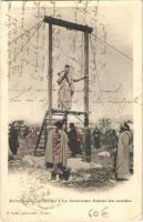 1902 Le Bardo (Tunis), Pendaison au Bardo, Le bourreau fixant les cordes / public hanging, executioner fixing the ropes (EK)