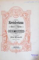 Kolligátum több Robert Schuman és Liszt Ferenc kottából, félvászon-kötésben: 
Robert Schumann: Krei...