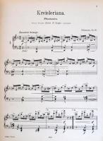 Kolligátum több Robert Schuman és Liszt Ferenc kottából, félvászon-kötésben: 
Robert Schumann: Krei...