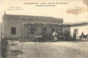 Ghardimaou, Café et Hotel de France, advertisement card (non PC) (fl)
