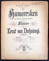 Dohnányi Ernő: Humoresken Form einer Suite für Klavier. Op. 17.