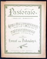 Dohnányi Ernő: Serenade für Violine, Viola und Violoncell Op. 10. Kissé szakadozott borító és lapszélekkel.