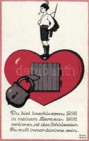 Love, hunter 'Liebende Herzen Serie 597-602' No. 600. s: Dora Heckel