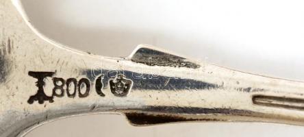 Jean Koch brémai ékszerész Bergfeld  ezüst étkészlet eredeti dobozban. 115gr. + kés. Jelzett / Silve...