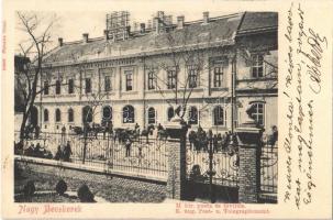 1902 Nagybecskerek, Zrenjanin, Veliki Beckerek; M. kir. osta és távirda hivatal. Oldal felvétele / K. ung. Post- u. Telegraphenamt / telegraph and post office