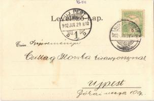 1902 Nagybecskerek, Zrenjanin, Veliki Beckerek; M. kir. osta és távirda hivatal. Oldal felvétele / K...