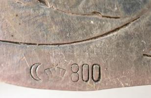 Ezüst tortalapát rózsa díszítéssel, jelzett. 54 g 23 cm