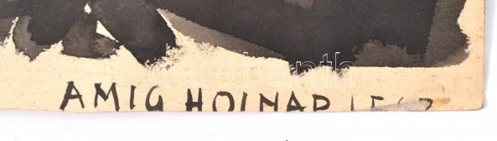 Jelzés nélkül: Amíg holnap. Akvarell, papír, 41×52 cm