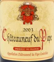 Chateauneuf du Pape 2003 bontatlan palack francia vörösbor