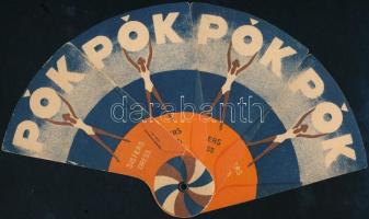 cca 1930 Pók- női dressz reklám, legyező formában, jó állapotban