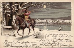 1898 Hunter Hold to light Litho