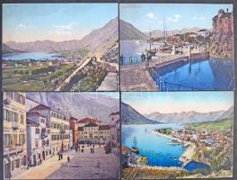 Kotor, Cattaro kb 1910 - 4 db nagyméretű színes kép (23,7 x 17,8 cm)
