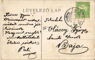 1910 Hódság, Odzaci; Római katolikus templom és Községháza. Schröder kiadása / Catholic church, town...