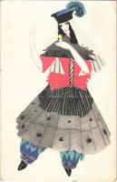 Mode / Art Nouveau lady fashion. Wiener Werkstätte Nr. 881. s: Maria Likarz (EK)