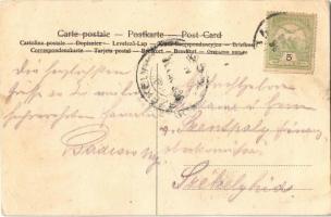 1908 India, Indija; Hotel Bahnhof Horn, Bahnstation / Vasúti szálloda, vasútállomás, vasutasok / rai...