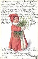 Child-Santa Claus, christmas, B.K.W.I. 2925-5., Gyerek-télapó, karácsony, B.K.W.I. 2925-5.